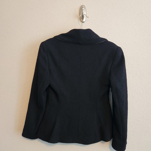 Lafayette 148 New York Black Zippered Jacket Size 10 - Picture 12 of 12